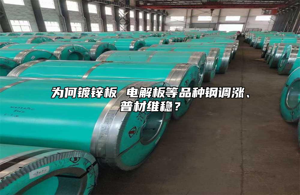 为何镀锌板 电解板等品种钢调涨、普材维稳？