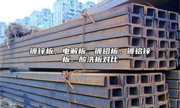 镀锌板、电解板、镀铝板、镀铝锌板、酸洗板对比
