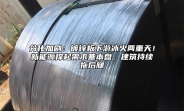分化加剧：镀锌板下游冰火两重天！新能源撑起需求基本盘，建筑持续拖后腿