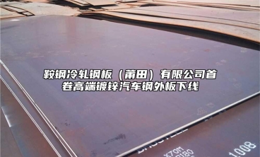 鞍钢冷轧钢板（莆田）有限公司首卷高端镀锌汽车钢外板下线
